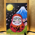 だるまチョークアートの体験作品見本ができました